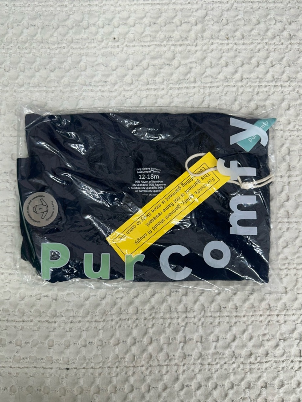 PUR Comfy Bamboo Navy Baby Bodysuit (12-18M)